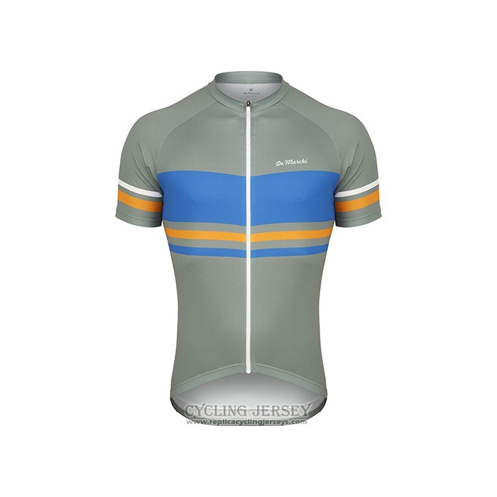 2021 Cycling Jersey De Marchi Green Blue Short Sleeve And Bib Short
